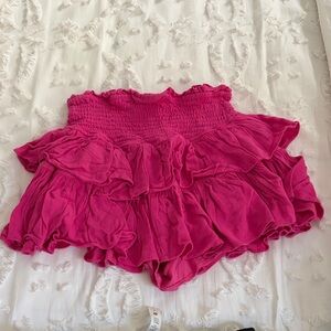 Pink Ruffled Women's Skirt